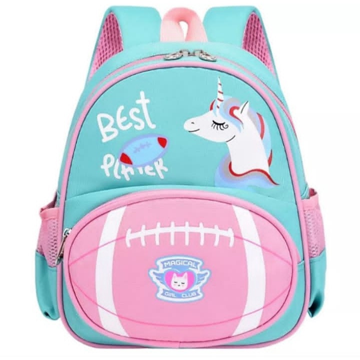 PTM - Tas Ransel Sekolah Karakter Dino &amp; Unicorn Anak Laki Laki &amp; Perempuan Paud &amp; TK