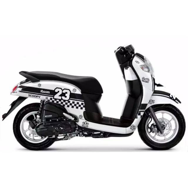 Decal Scoopy motif minimalis sticker scoopy cafe racer stiker variasi scoopy 2017 - 2020 full body