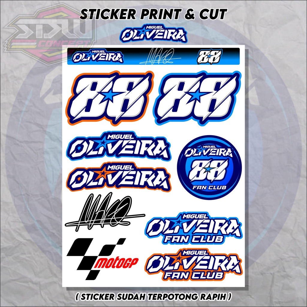 Sticker Racing Stiker Motor Gp Print Cutt