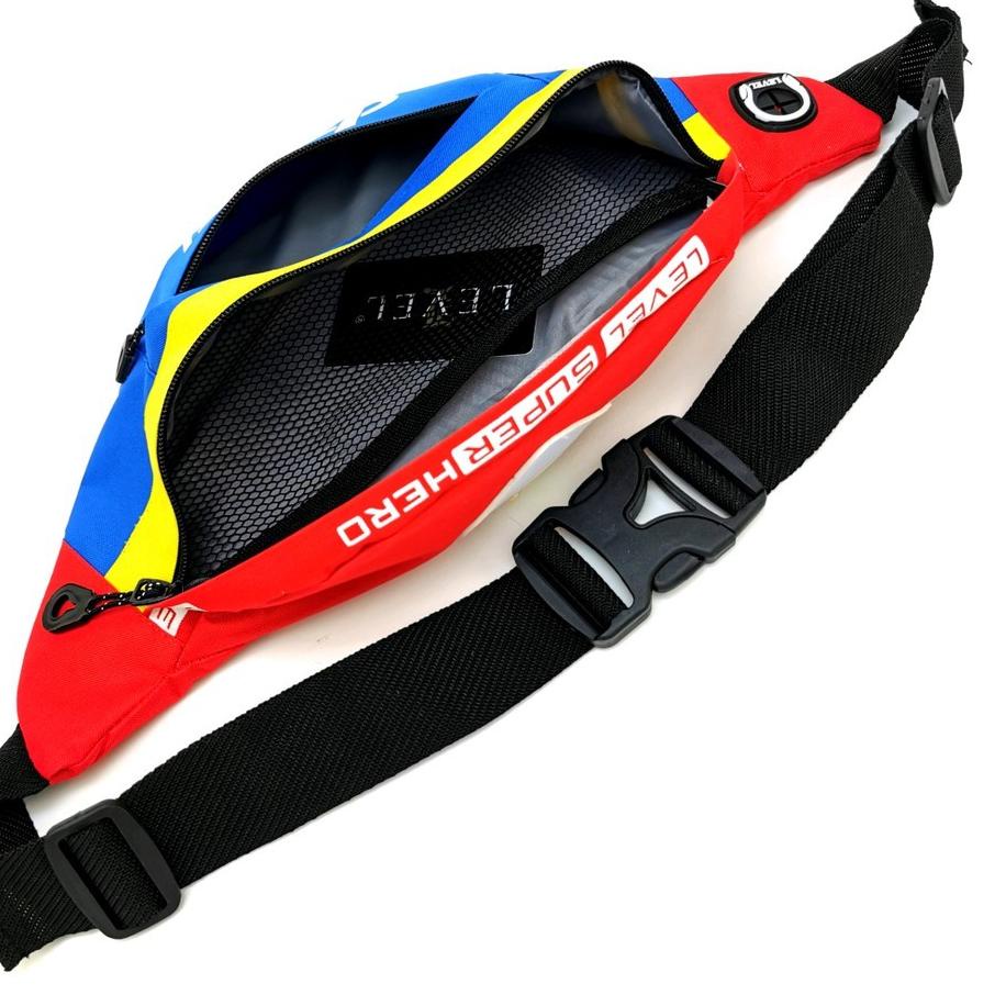 ➩sz Buruan Beli✱➩ HANDBAGKU TAS LEVEL PRIA WAISTBAG SUPER HERO YELLOW STYLE PINGGANG COWOK KOREA IMP