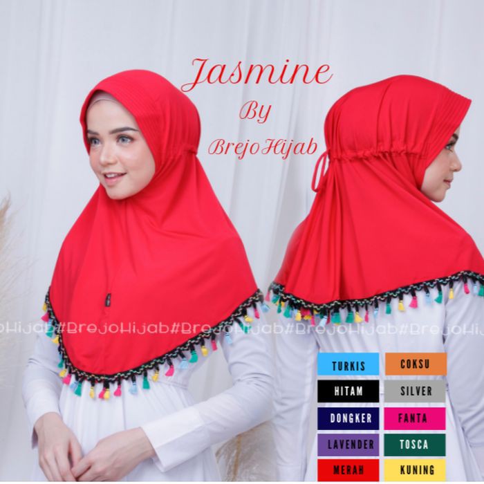 Jilbab Instan Jasmine/ Hijab Instan / Khimar Jersey / Jilbab Daily