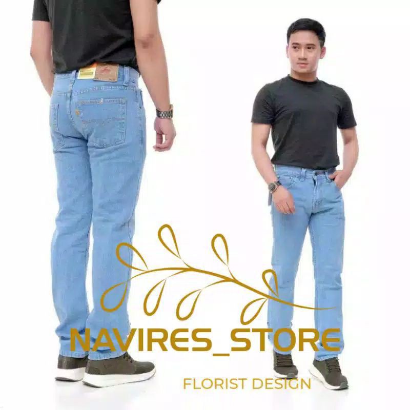 CELANA JEANS PRIA STANDAR PANJANG BISA  COD