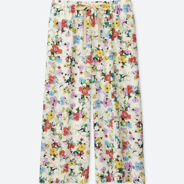 Uniqlo Kulot Putih Bunga (Kulot Panjang)