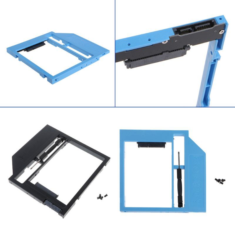 Cre Caddy Hdd Ssd 2nd Sata Ke Sata 2.5 &quot;9.0Mm Untuk Laptop Cd Rom