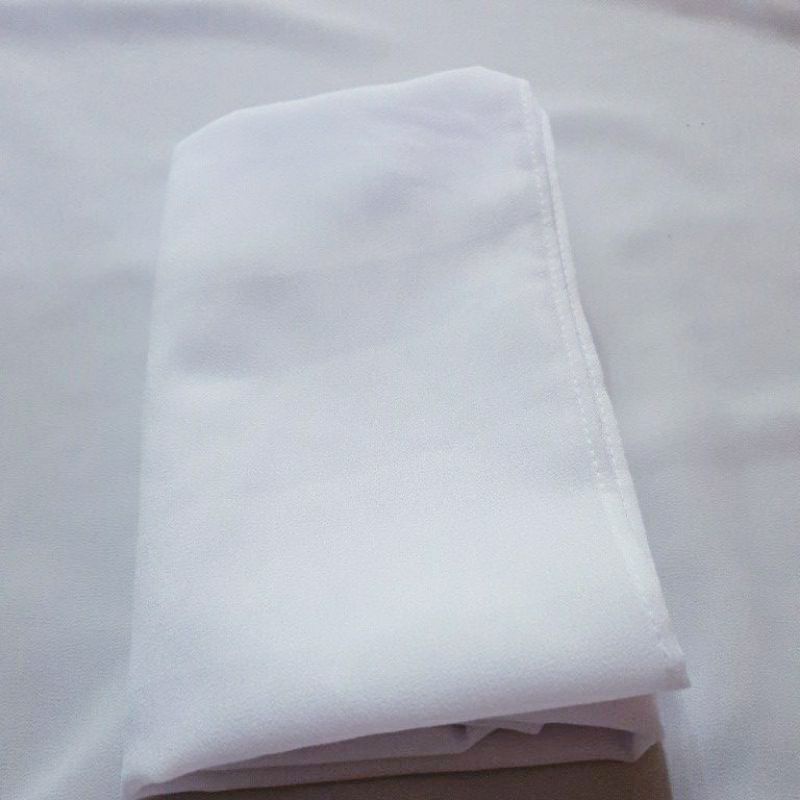 Pashmina Diamond ) Pashmina Polos Tanpa Tali-putih