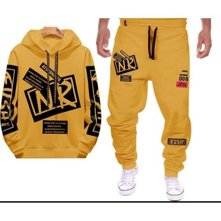 Sweater Setelan Nr Pria/Hoodie Setelan