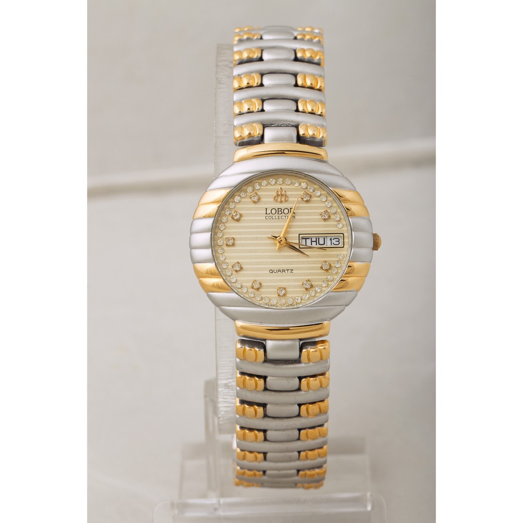 Lobor Jam Tangan Wanita Silver Gold Stainless Original