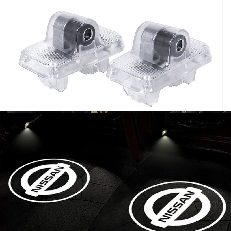 2pcs Lampu Led Proyektor Laser Pintu Mobil Untuk Nissan X Trail T31 Sylphy X-Trail Murano Z51 Gt-R R35 Teana J31