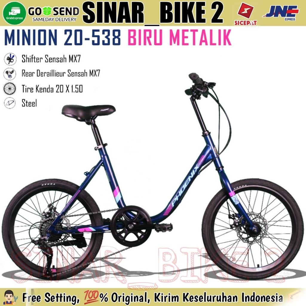 Sepeda Minion PHOENIX 538 20 Inch 7 Speed Rem Cakram