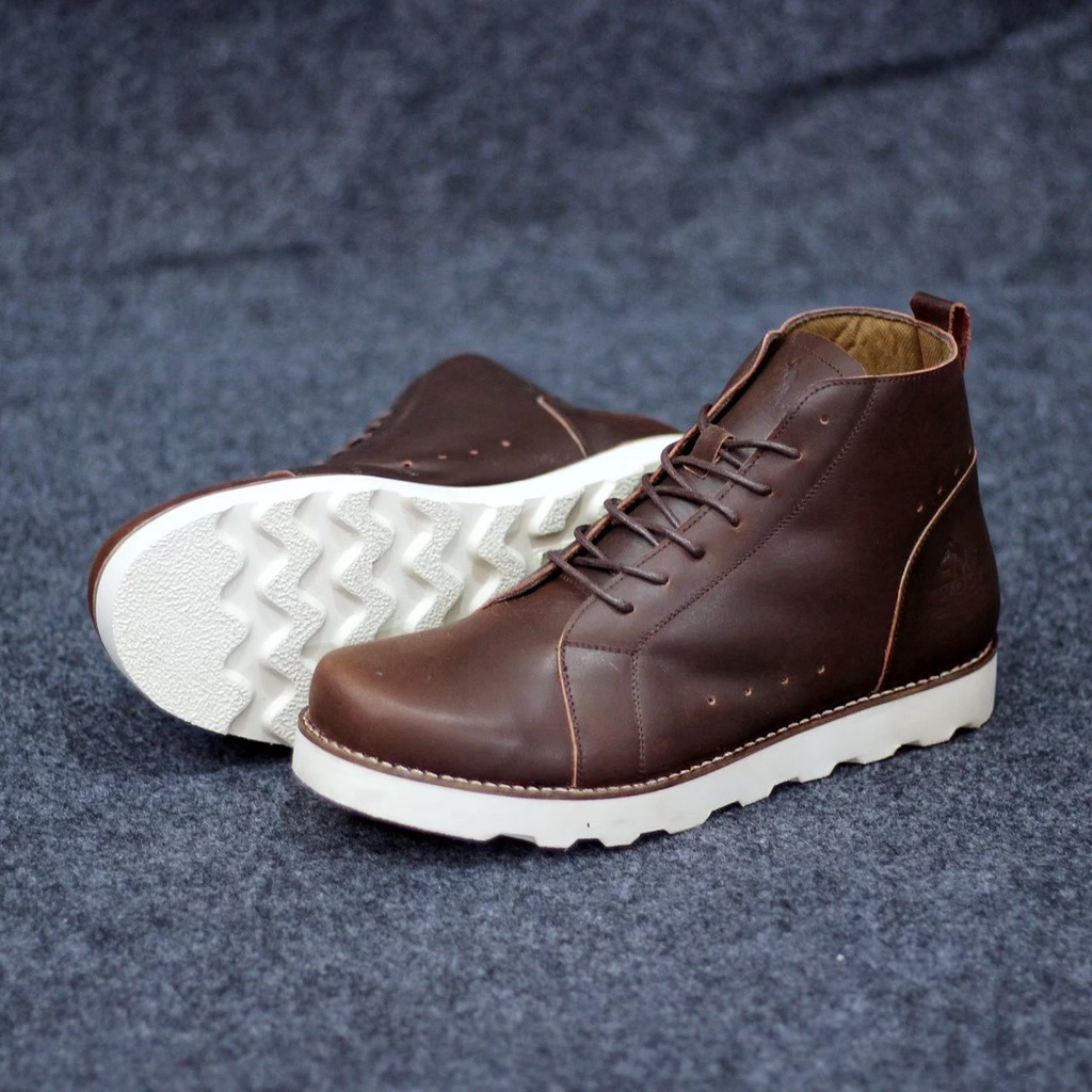 BASANJI BOOT - SEPATU BOOT PRIA KULIT ASLI PREMIUM CASUAL KERJA DAN ADVENTURE-  SEPATU PANTUS PRIA