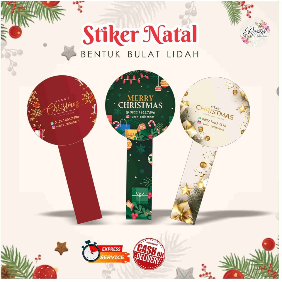 

Stiker Natal Lidah cromo / Christmas / Stiker toples / box / kemasan / Sealed