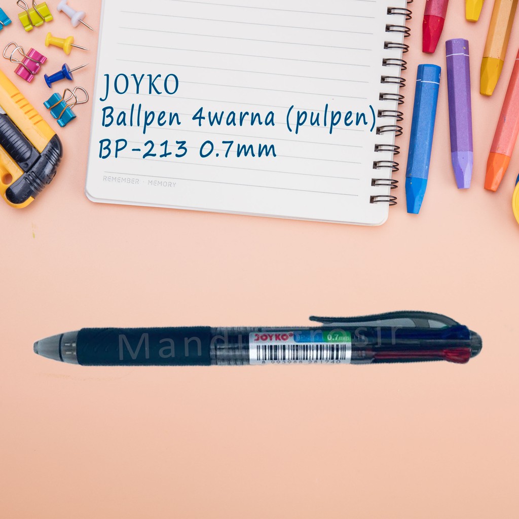 Pulpen 4 warna * Joyko * Ballpen * BP-213 * 0.7mm