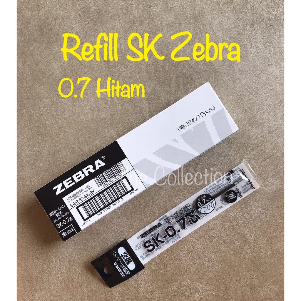 

HITAM 0.7 mm Refill Zebra SK-0.7 isi ulang black pen pulpen clip on multi ATK0595ZB