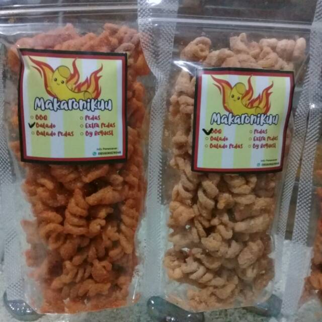 

250gram JUMBO MAKARONI PEDAS SPIRAL/ MAKARONI BANTET / SNACK KRIUK