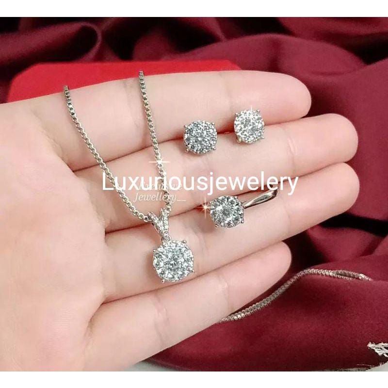 Luxuriousjewelery- Set perhiasan Replika Berlian Eropa