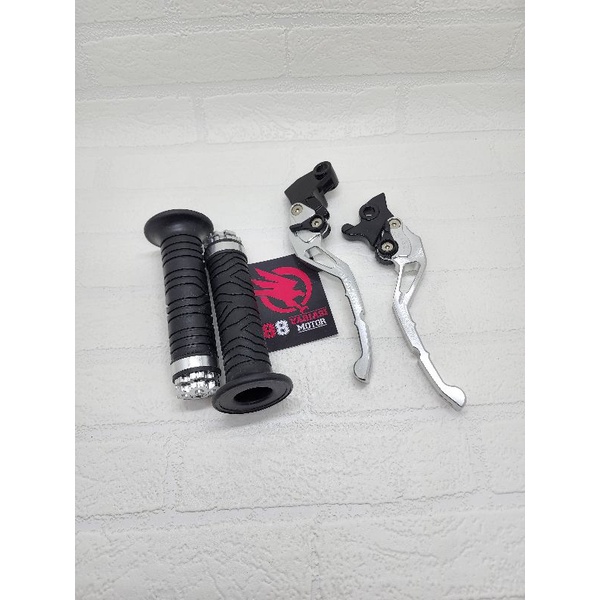 Paket Vixion - Handle Rem Vixion Full CNC Model Stelan + Handgrip Ring CNC