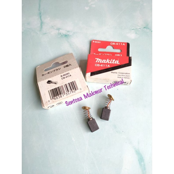 MAKITA 411 A Carbon Brush Arang Bostel Kul CB 411A ASLI ORIGINAL