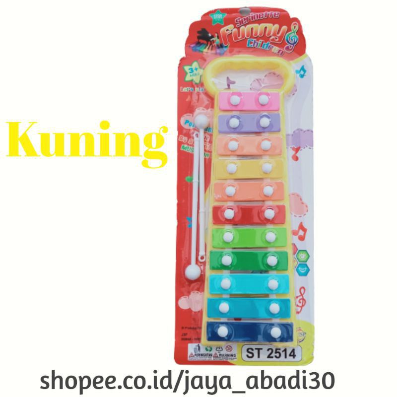 ST 2514 - Mainan Alat Musik Xylophone Xylopon Warna Random ST2514