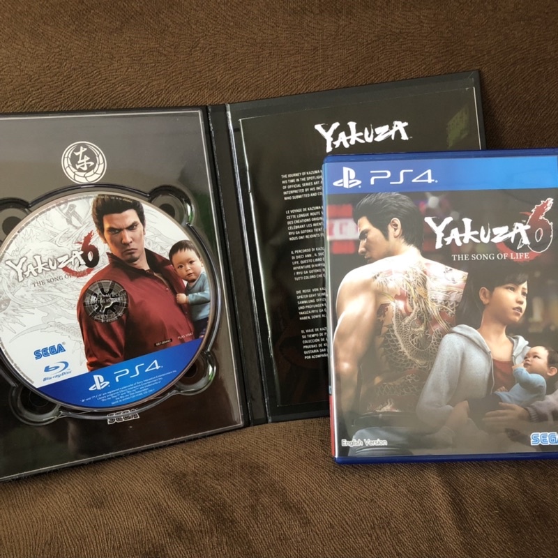 kaset bd ps4 yakuza 6 artbook