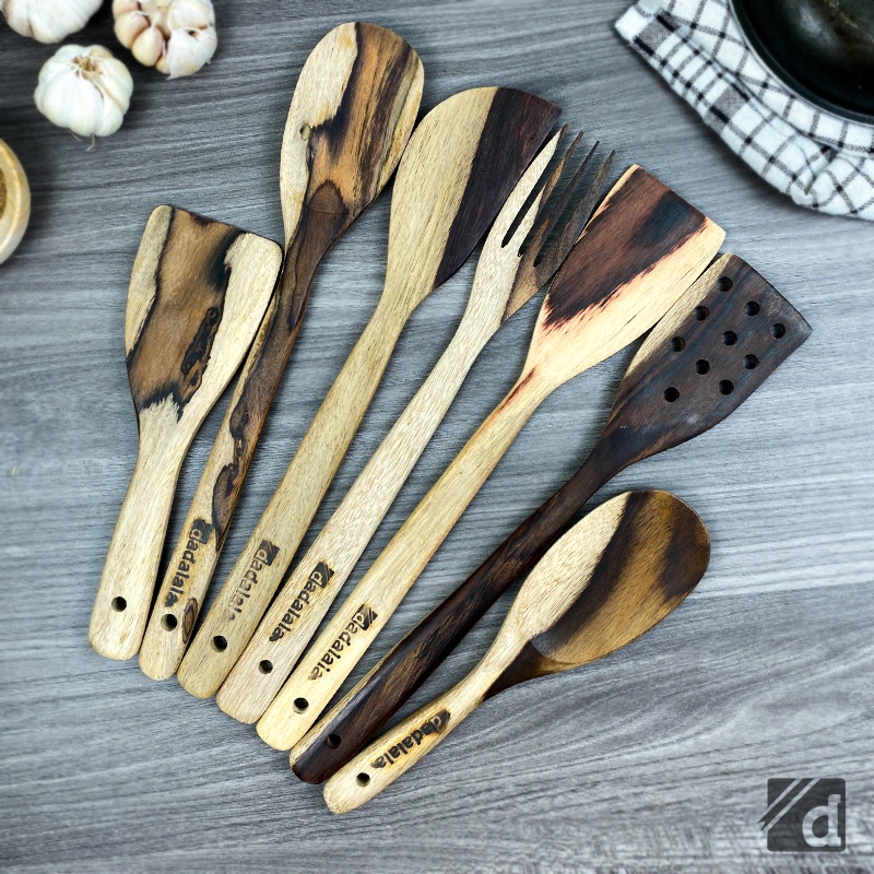 DADALALA (Isi 7 Pcs) Spatula Set / Sodet Kayu Sonokeling Kualitas Premium