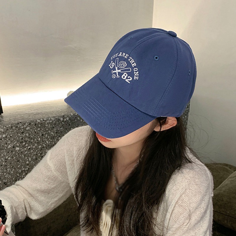 Topi Baseball Motif Bordir Tulisan Gaya Kasual Untuk Pria Dan Wanita