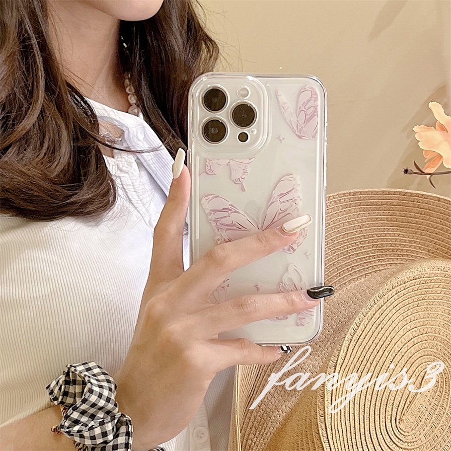 Redmi 12C 10C 10A 10 9 9T 9A 9C 9 Note 12 11 Pro+ 11s 10s 9s 11 10 9 8 Pro Xiaomi Poco X4 X3Pro X3NFC M3 F3 11Lite 10T 11T 12Pro Cute Butterfly Phone Case Bening TPU Soft Sarung