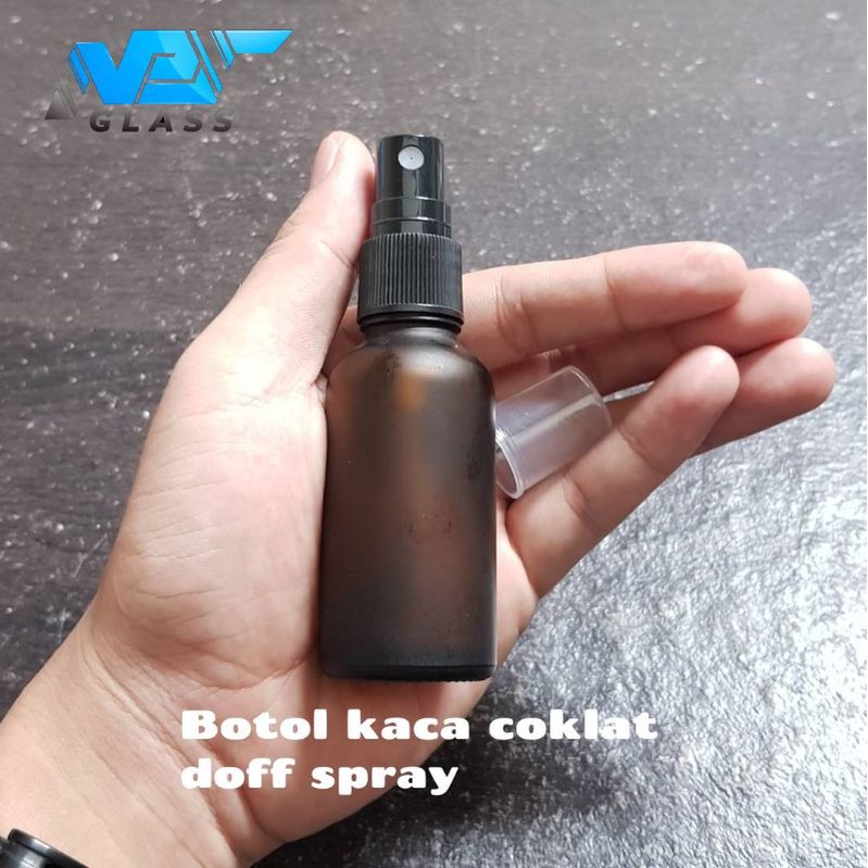 botol kaca 30ml spray / botol kaca 30ml coklat doff tutup spray