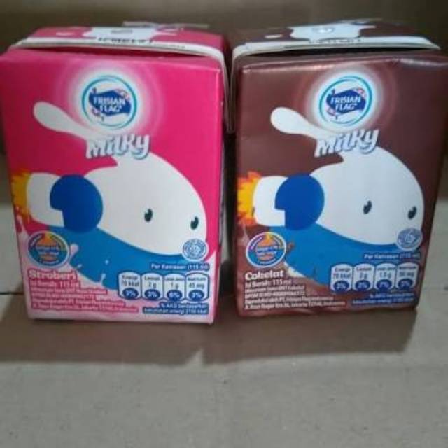 

Uht frisian flag 115 ml milky rasa coklat stroberi
