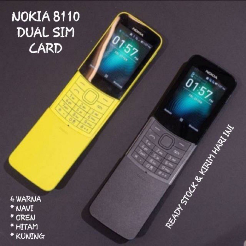 Nokia 8110 Dual Sim Nokia Pisang 8110 Nokia Jadul Nokia Murah Shopee Indonesia