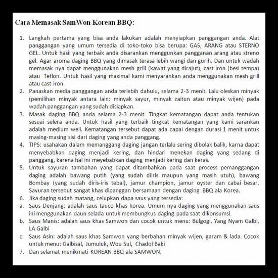 

Fresh Bbq Jumuluk Imported Beef 260 Gram By Samwon Makanan Korea Enak Lezat Bergizi