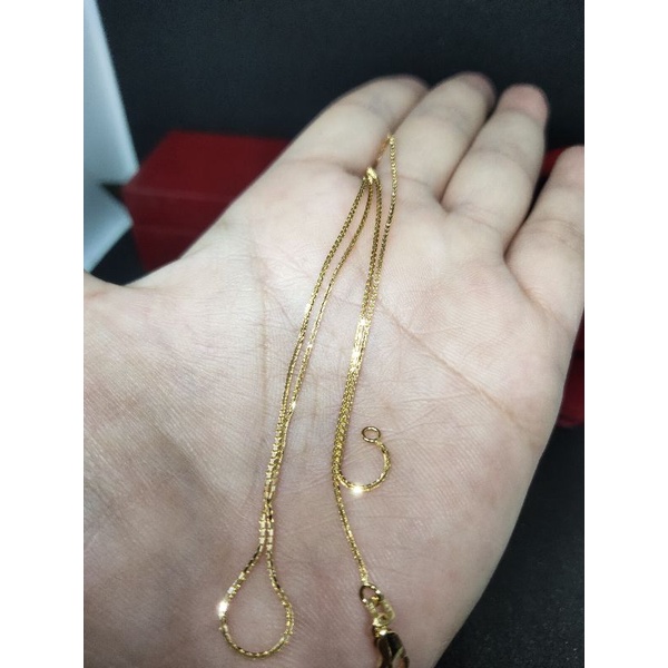 kalung emas asli kadar 70% model Italy 42 cm