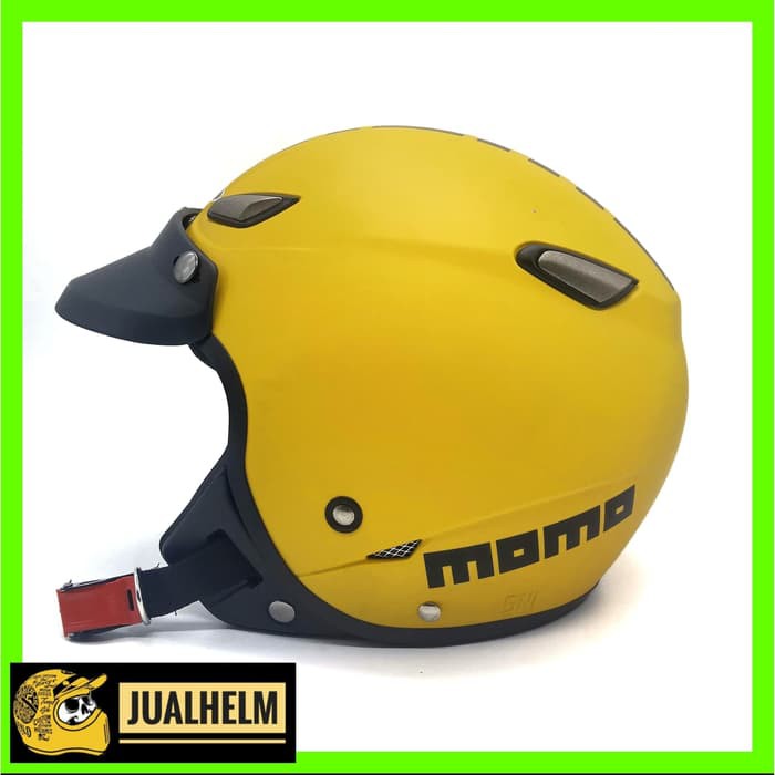 Helm JPN MOMO Kuning/Yellow + Pet (Retro/Bogo/Klasik/Classic/Vespa)