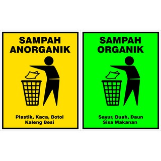 Jual Stiker Vinyl Sampah Infeksius Dan Non Infeksius 20x25cm (dijual ...