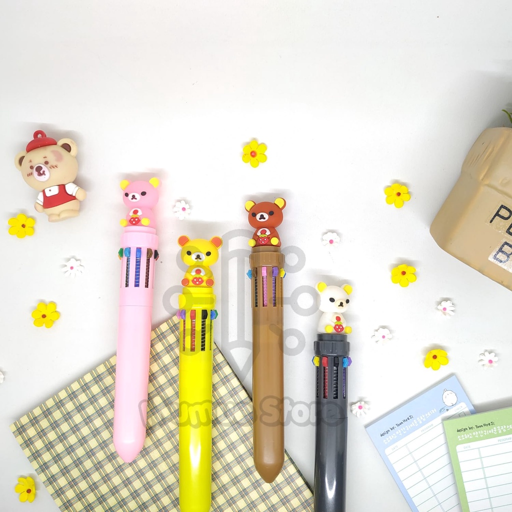 

PEN 10 WARNA RILLAKUMA / 10COLOR PEN RILLAKUMA / BALLPOINT 10WARNA / PEN KARATKER RILLAKUMA / PEN 10WARNA