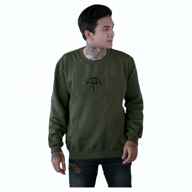 COD - Crewneck Logo Payung - Sweatshirt Crewneck Pria / Crewneck Distro Premium Trendy- sweatershirt crewneck jumbo m - xxl