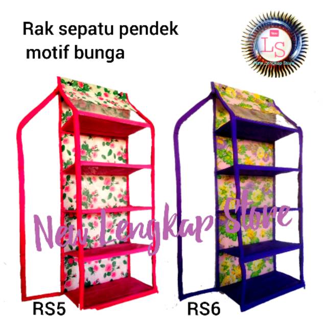 RAK SEPATU MOTIF BUNGA