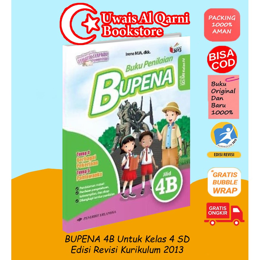

BUPENA (BUKU PENILAIAN)JILID 4B UNTUK SD MI KLS IV K13N ERLANGGA