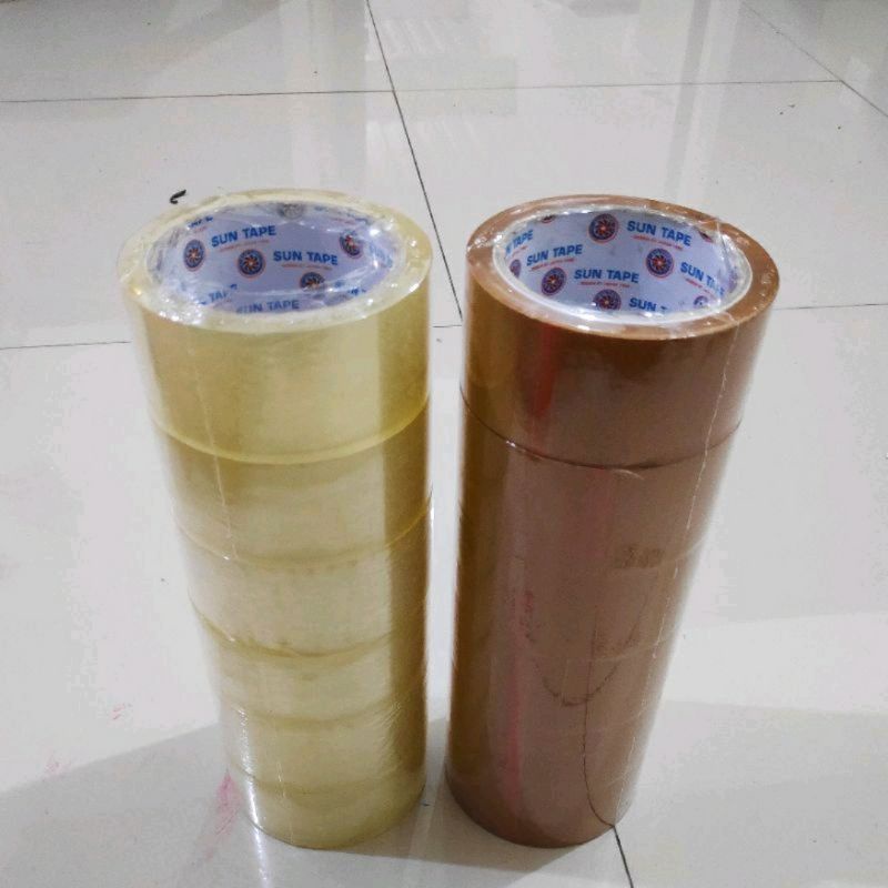 

Lakban Bening / Coklat isi 6 pcs - Solasi 2 inci