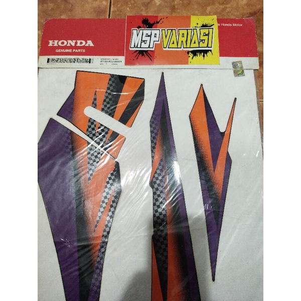 Striping List Stiker Tiger Lama Hitam Original AHM ( 871X0 KCJ 950ZA )