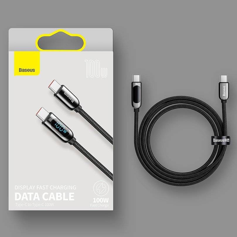 Baseus Display Fast Charging Data Cable Type-C to Type-C 100W