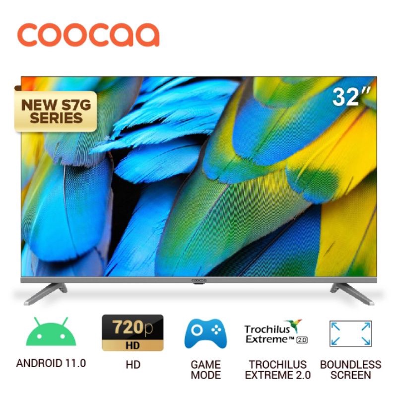 TV LED 32" Dengan Android 11, Coocaa 32S7G murah bukan murahan Pati Kudus Jepara Rembang Blora Grobo