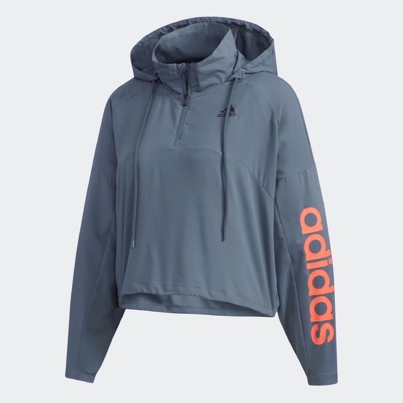 Hoodie Adidas training activated tech windbreaker wanita GD4613