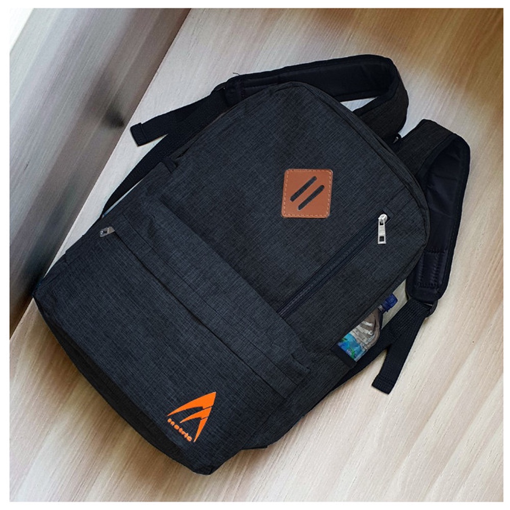 SHOPEE 6.6 SUPER SALE!! Tas Ransel Pria dan Wanita Tas Punggung Sekolah Tas Kuliah tas Kerja Backpack Laptop M-7821 Tas Ransel Model Sporty -Black