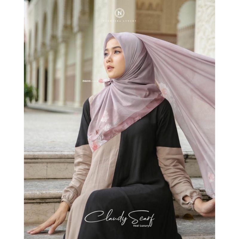 CLAUDY SCARF HIJAB NY NADHEERA LUXURY ORI CLOUDY SCARF BY NADHEERA LUXURY