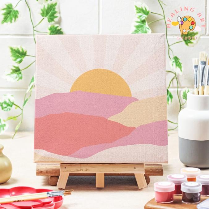 

Paint by number lukisan sunrise canvas 20x20 cm