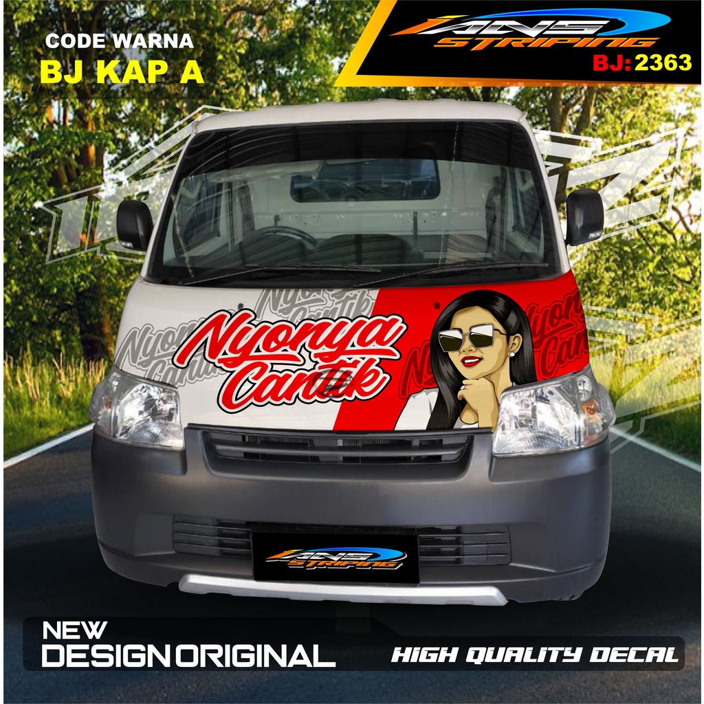 STICKER KAP KABIN DEPAN MOBIL GRANMAX PICK UP / VARIASI STIKER KABIN DEPAN PICK UP / DECAL STIKER KABIN CARRY PICK UP L300 DLL
