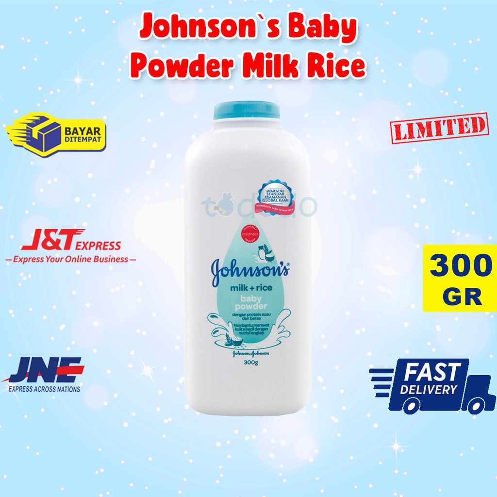 Johnson`s Baby Powder Milk Rice 300gr - Bedak Tabur Bayi