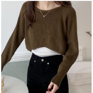 FX SHOP JEMIMA KNIT SWEATER KOREAN | SWEATER CROP RAJUT