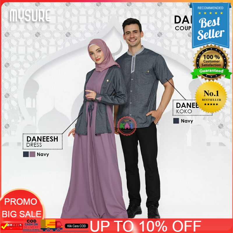BAJU GAMIS TERBARU 2021/ BAJU MYSURE / SERAGAMANGamis Dewasa Danesh couple mysure[BISA COD ] 100% OR