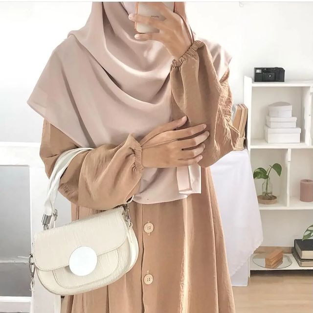 dress long // outer basic // pakaian muslim wanita